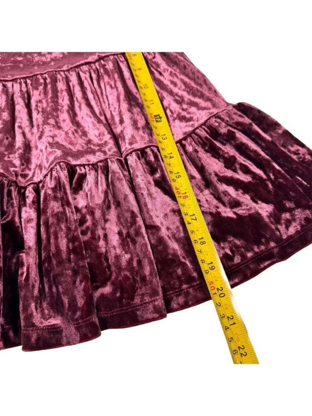 Oshkosh Velvet Tiered Dress Girls Sz 3 T Short Sleeve